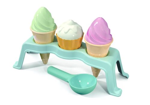 Androni fagyis homokozó készlet állvánnyal 8db-os