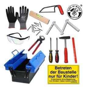 Szerszámkészlet acél szerszámosládában - 12 részes