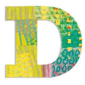 Dekorbetű - D - Peacock letter