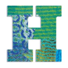 Dekorbetű - H - Peacock letter
