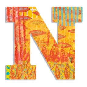 Dekorbetű - N - Peacock letter