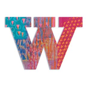 Dekorbetű - W - Peacock letter