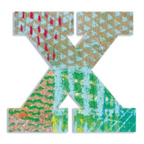 Dekorbetű - X - Peacock letter