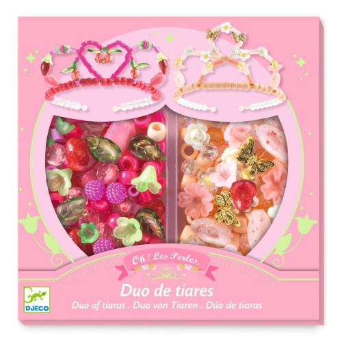 Ékszerkészítő készlet - Páros tiara, pink - Duo of tiaras, Pink