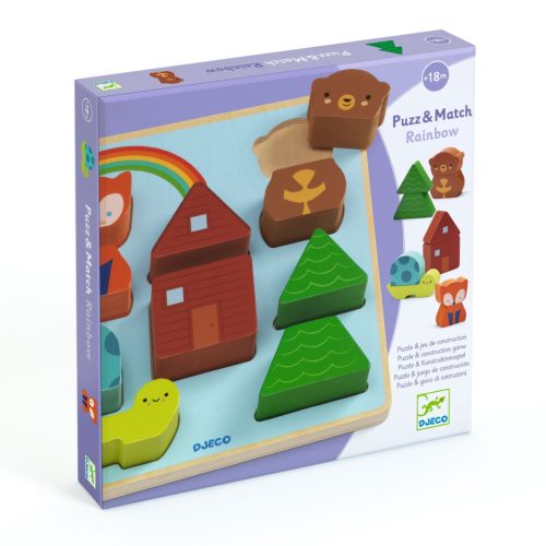 Formaillesztő és formapárosító - Szivárvány - Puzz and Match Rainbow