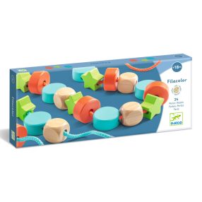 Fűzős játék - Színes fűzhető faformák - Filacolor