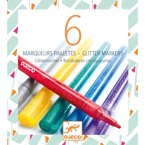 6 csillámtoll - 6 glitter markers