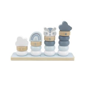 Label Label fa játék ferde toronyépítő kék