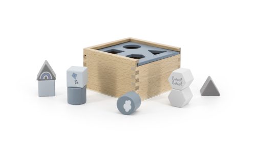 Label Label fa játék formabedobó kék